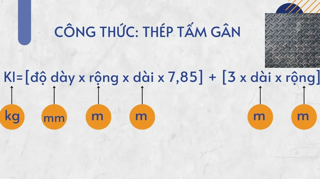 Cách tính trọng lượng thép tấm, thép tấm gân đơn giản nhất
