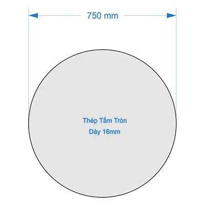 Ví dụ tính trọng lượng thép tấm tròn trong gia công cơ khí